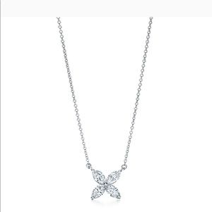 Tiffany & Co. Platinum Diamond Pendant Necklace